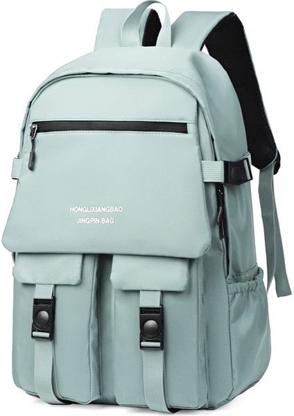 Siyah Stil Yeni Sıcak Moda Su Geçirmez Kanvas Bayan Omuz Çantası Büyük Kapasiteli Okul Çantası Seyahat Sırt Çantası (Yurt Dışından) fırsatları