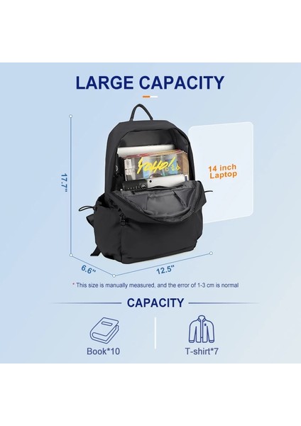 Siyah Stil Hafif Sırt Çantası Kadın Erkek Lise Orta Sırt Çantası Genç Sevimli Kolej Seyahat Dizüstü Sırt Çantaları Kız Erkek Için (Yurt Dışından) fırsatları
