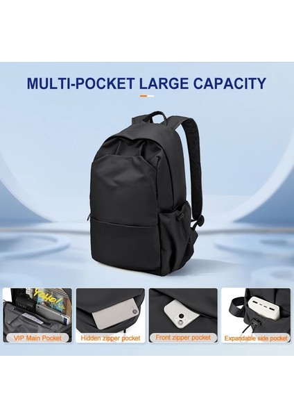 Siyah Stil Hafif Sırt Çantası Kadın Erkek Lise Orta Sırt Çantası Genç Sevimli Kolej Seyahat Dizüstü Sırt Çantaları Kız Erkek Için (Yurt Dışından) indirimleri