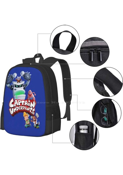 Sırt Çantası-Siyah Tarzı Tek Boyut Kaptan Külot Patron Mücadele Yeni Gelenler Unisex Çanta Öğrenci Çantası Sırt Çantası Kaptan Külot Film Animasyonlu Çocuk Çocuklar (Yurt Dışından) fırsatları
