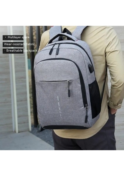 Siyah Stil Crossborder Erkek Sırt Çantası Logo Büyük Kapasiteli Basit Moda Seyahat Kız Öğrenci Bilgisayar Çantası (Yurt Dışından) fırsatları