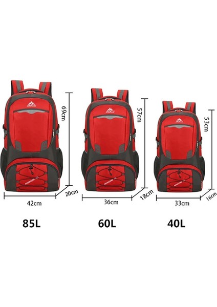 Mavi Stil 60 Litre 85L 60L 40L Erkekler Su Geçirmez Sırt Çantası Seyahat Paketi Spor Çantası Paketi Açık Dağcılık Yürüyüş Tırmanma Kamp Sırt Çantası Erkek (Yurt Dışından) indirimleri