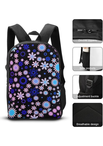 Stil-3 Stil 17 Inç Çiçek Güç Sırt Çantası Retro Tarzı Spor Sırt Çantaları Genç Yenilik Lise Çantaları Özel Büyük Sırt Çantası (Yurt Dışından) fırsatları