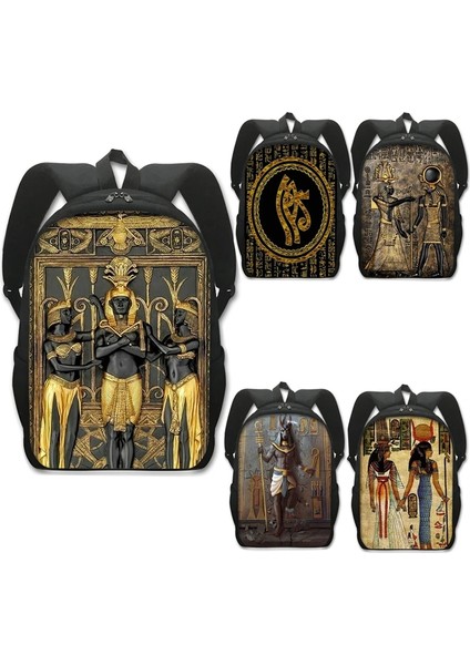 D16AIJI01CW Stili Mısır Sanat Baskı Sırt Çantası Genç Erkek Kız Çocuk Okul Çantaları Mısır Firavunu Anubis Kanvas Kitap Çantası Öğrenci Okul Çantaları (Yurt Dışından) modelleri