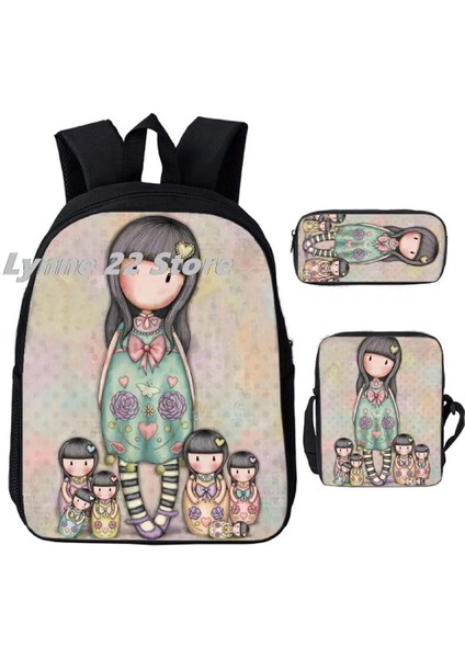 GORJUSS40 Stili Sıcak Santoro Gorjuss 3D Baskılı ve Öğrenci Okul Çantaları Dizüstü Sırt Çantası Sırt Çantası Eğimli Omuz Çantası Kalem Kutusu (Yurt Dışından) fiyatları