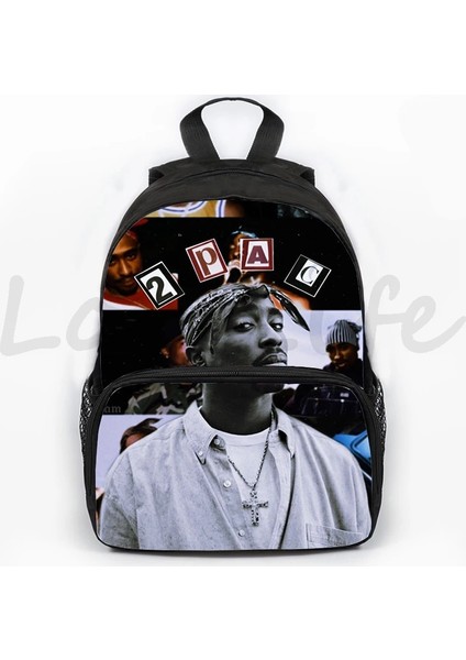 No.19 Tarzı Rapçi 2pac Tupac Sırt Çantası Kız Erkek Yüksek Kapasiteli Gizli Sakli Konusmalar Çocuk Sırt Çantaları Gençler Öğrenciler Okul Çantası 16 Inç Seyahat Mochilas (Yurt Dışından)