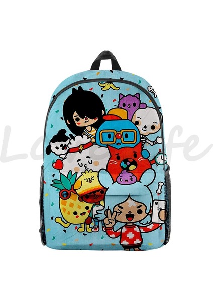 No.27 Tarzı Oyun Toca Hayat Dünya Sırt Çantası Erkek Kız Çocuk Anime Okul Çantası 3D Baskı Karikatür Okul Sırt Çantası Moda Sırt Çantası Mochila (Yurt Dışından) modelleri