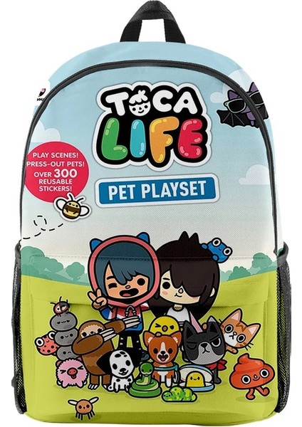 No.27 Tarzı Oyun Toca Hayat Dünya Sırt Çantası Erkek Kız Çocuk Anime Okul Çantası 3D Baskı Karikatür Okul Sırt Çantası Moda Sırt Çantası Mochila (Yurt Dışından) fırsatları