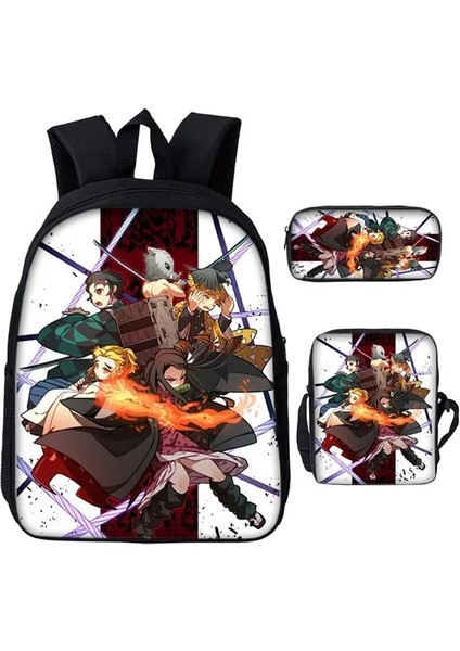 BB-327 Tarzı Iblis Avcısı Sırt Çantaları Okul Çantaları Kimetsu Hiçbir Yaiba Erkek Kız Genç Öğrenciler Cosplay Anime Karikatür Dizüstü Spor Seyahat Çantaları (Yurt Dışından)
