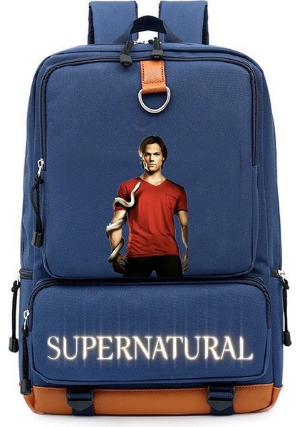 No.23 Stili Supernatural Sırt Çantaları Erkek Kız Okul Çantaları Sırt Çantası Gençler Çocuk Günlük Seyahat Sırt Çantası Mochila (Yurt Dışından)