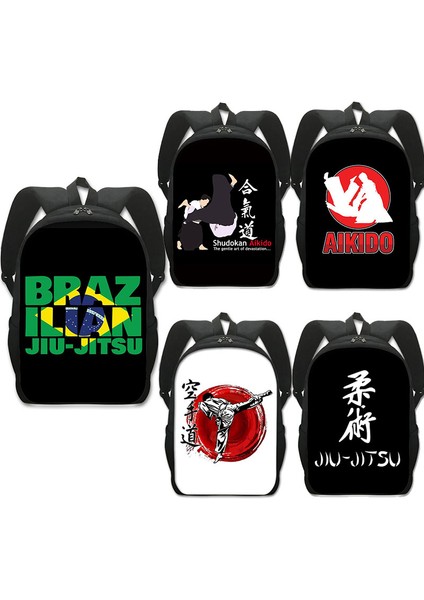 D16ROUSHU04CW Tarzı Jiu-Jitsu Brezilyalı Dövüş Sanatları Sırt Çantası Kadın Erkek Okul Çantaları Dövüş Sanatları Sırt Çantası Öğrenci Sırt Çantası Dizüstü Sırt Çantaları Hediye (Yurt Dışından)
