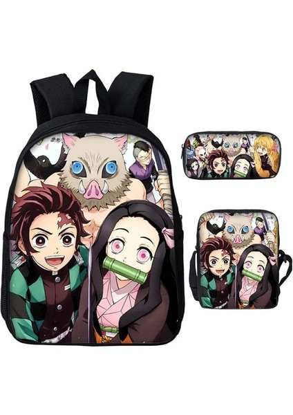 BB-369 Tarzı Iblis Avcısı Sırt Çantaları Okul Çantaları Kimetsu Hiçbir Yaiba Erkek Kız Genç Öğrenciler Cosplay Anime Karikatür Dizüstü Spor Seyahat Çantaları (Yurt Dışından)