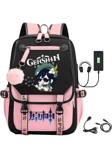 Bordo Tarzı Ge Etki Sırt Çantası Çocuk Öğrenciler Ilköğretim Ortaokul Erkek Kız Karikatür Schoolbag Anime Su Geçirmez Seyahat Laptop Çantası (Yurt Dışından)