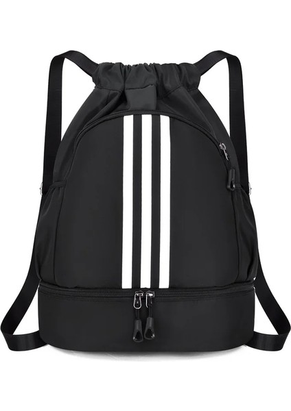 Siyah Stil Ipli Cep Ayakkabı Çantaları Spor Salonu Spor Çantası Erkekler Için Basketbol Sırt Çantası Tırmanma Ayakkabı Cebi Kamp Kadın Seyahat Sırt Çantası (Yurt Dışından)