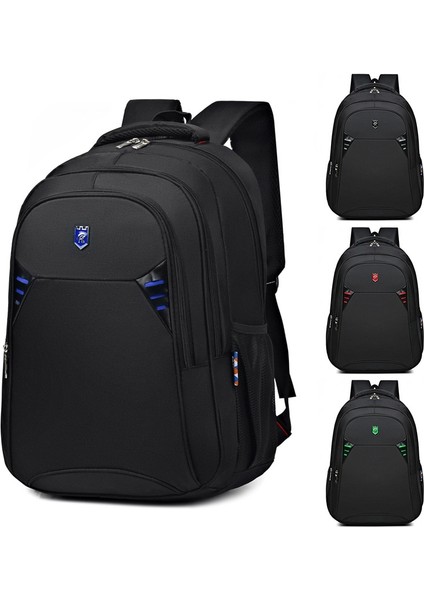 Siyah Stil 33X18X48CM Erkek Sırt Çantası Taşınabilir Laptop Çantası Seyahat Kamp Bagaj Büyük Kapasiteli Sırt Çantası Öğrenci Rahat Moda Okul Çantası (Yurt Dışından)