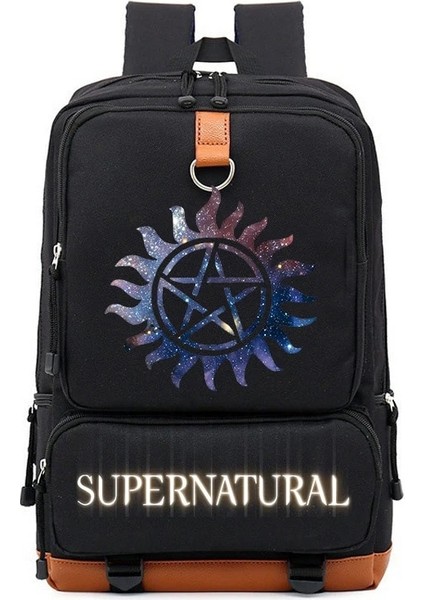 No.8 Tarzı Supernatural Sırt Çantaları Erkek Kız Okul Çantaları Sırt Çantası Gençler Çocuk Günlük Seyahat Sırt Çantası Mochila (Yurt Dışından)