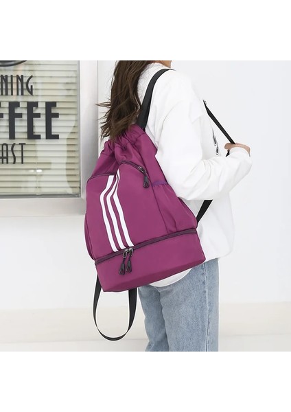 Gri Tarzı Ipli Cep Ayakkabı Çantaları Spor Salonu Spor Çantası Erkekler Için Basketbol Sırt Çantası Tırmanma Ayakkabı Cebi Kamp Kadın Seyahat Sırt Çantası (Yurt Dışından) fırsatları