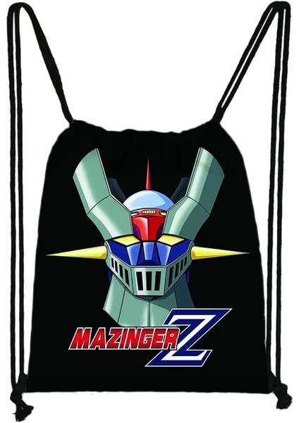 No.10 Stili Yeni Anime Mazinger Z Ipli Çanta Erkek Kız Saklama Torbaları Genç Kadın Erkek Rahat Sırt Çantası Sırt Çantası Seyahat Çantaları (Yurt Dışından)