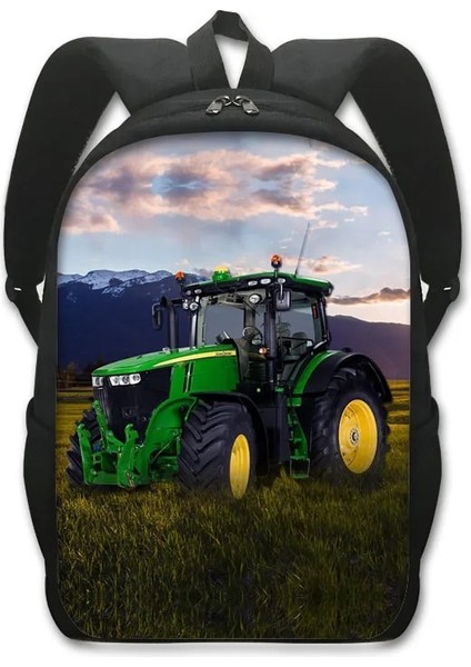 D16TRACTOR01CW Tarzı 16 Inç Tarım Traktörü Baskı Sırt Çantası Genç Için Okul Çantaları Çocuk Rahat Sırt Çantası Erkekler Dizüstü Sırt Çantası Taşınabilir Kitap Çantası (Yurt Dışından)