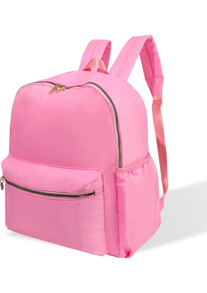 Pembe Tarzı Katı Okul Sırt Çantası Naylon Kadın Kızlar Hafif Su Geçirmez Clatudent Büyük Seyahat Çantası Çocuklar Genç Rahat Basit (Yurt Dışından)