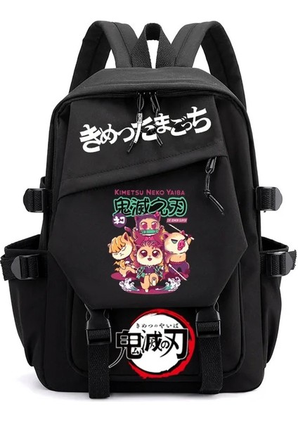 No.10 Stili Demon Slayer Nezuko Sırt Çantası Kimetsu No Yaiba Karikatür Anime Erkek Kız Schoolbag Ilköğretim Ortaokul Öğrencileri Okul Çantası (Yurt Dışından)