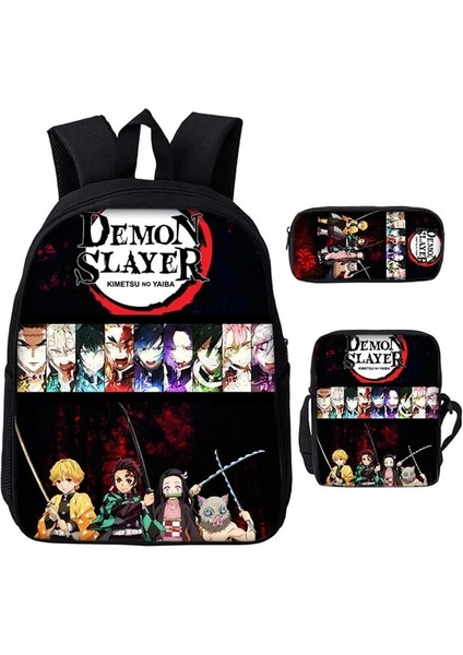 BB-285 Tarzı Iblis Avcısı Sırt Çantaları Okul Çantaları Kimetsu Hiçbir Yaiba Erkek Kız Genç Öğrenciler Cosplay Anime Karikatür Dizüstü Spor Seyahat Çantaları (Yurt Dışından)
