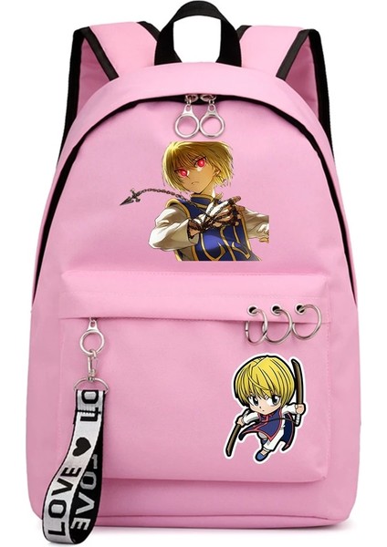 No.21 Stili Anime Hunter Hunter Sırt Çantası Erkek Kız Okul Çantası Packsack Zip Sırt Çantası Omuzlar Moda Laptop Çantası Genç Öğrenci Sırt Çantası Hediye (Yurt Dışından)