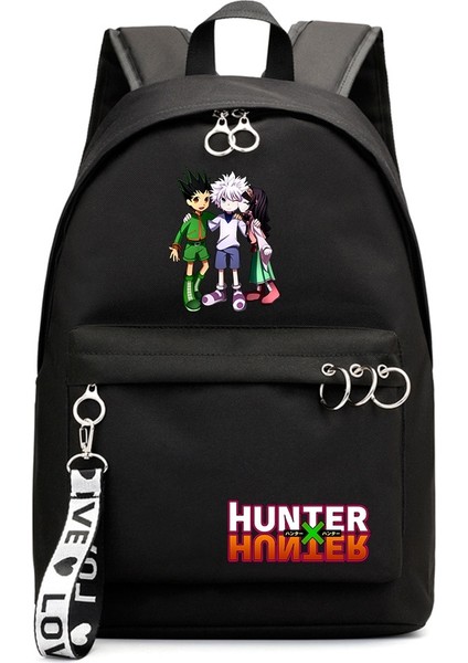 No.21 Stili Anime Hunter Hunter Sırt Çantası Erkek Kız Okul Çantası Packsack Zip Sırt Çantası Omuzlar Moda Laptop Çantası Genç Öğrenci Sırt Çantası Hediye (Yurt Dışından)