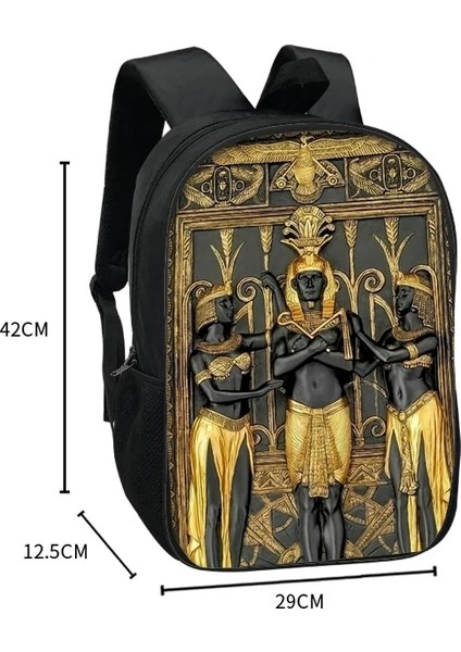 D16AIJI02CW Tarzı Mısır Sanat Baskı Sırt Çantası Genç Erkek Kız Çocuk Okul Çantaları Mısır Firavunu Anubis Kanvas Kitap Çantası Öğrenci Okul Çantaları (Yurt Dışından) indirimleri
