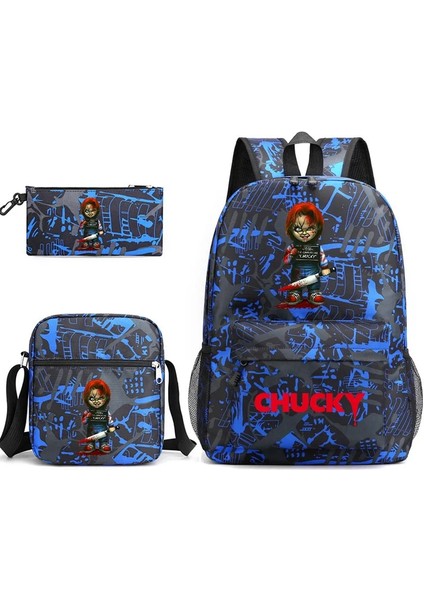 No.9 Stili Ld's Play Chucky Gizli Sakli Konusmalar Çocuklar Sırt Çantası Öğrenci Erkek Kız Okul Çantaları Omuzdan Askili Çanta Seti Günlük Sırt Çantaları Mochilas (Yurt Dışından)