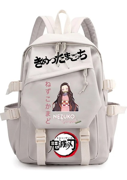 No.1 Stili Demon Slayer Nezuko Sırt Çantası Kimetsu No Yaiba Karikatür Anime Erkek Kız Schoolbag Ilköğretim Ortaokul Öğrencileri Okul Çantası (Yurt Dışından) fırsatları