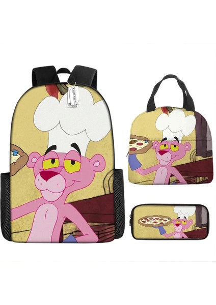 No.11 Tarzı 3D Pembe Panter Anime Sırt Çantası Öğrencileri Erkek Kız Yaramaz Leopar Okul Çantası Öğle Yemeği Çantası Kalem Kutusu Dizüstü Sırt Çantası (Yurt Dışından) modelleri