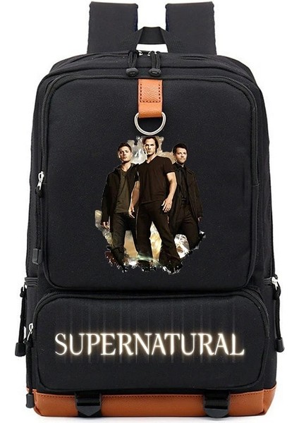 No.12 Tarzı Supernatural Sırt Çantaları Erkek Kız Okul Çantaları Sırt Çantası Gençler Çocuk Günlük Seyahat Sırt Çantası Mochila (Yurt Dışından)