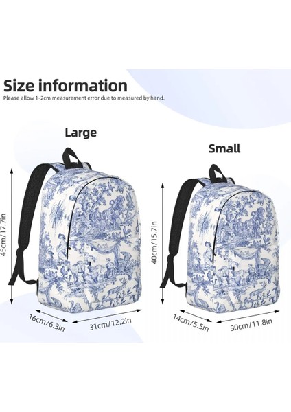 No.3 Tarzı 30X14X40CM Kişiselleştirilmiş Lacivert Toile De Jouy Kanvas Sırt Çantaları Erkek Kadın Temel Sırt Çantası Okul Koleji Için Fransız Kırsal Çiçek Çanta (Yurt Dışından) indirimleri