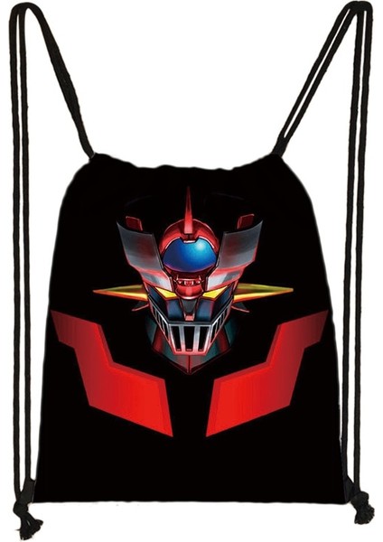 No.9 Stili Yeni Anime Mazinger Z Ipli Çanta Erkek Kız Saklama Torbaları Genç Kadın Erkek Rahat Sırt Çantası Sırt Çantası Seyahat Çantaları (Yurt Dışından) modelleri