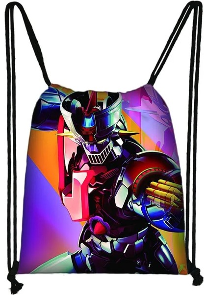 No.9 Stili Yeni Anime Mazinger Z Ipli Çanta Erkek Kız Saklama Torbaları Genç Kadın Erkek Rahat Sırt Çantası Sırt Çantası Seyahat Çantaları (Yurt Dışından) indirimleri