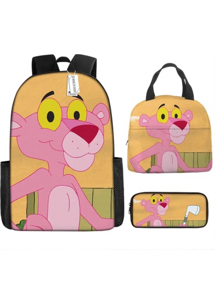 No.1 Stili 3D Pembe Panter Anime Sırt Çantası Öğrencileri Erkek Kız Yaramaz Leopar Okul Çantası Öğle Yemeği Çantası Kalem Kutusu Dizüstü Sırt Çantası (Yurt Dışından) fiyatları