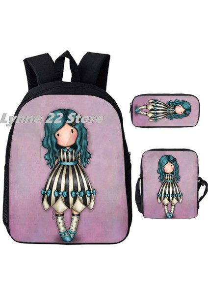 GORJUSS48 Stili Sıcak Santoro Gorjuss 3D Baskılı ve Öğrenci Okul Çantaları Dizüstü Sırt Çantası Sırt Çantası Eğimli Omuz Çantası Kalem Kutusu (Yurt Dışından)