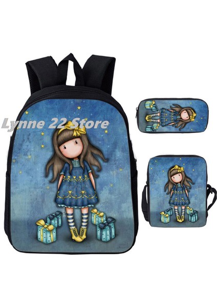 GORJUSS48 Stili Sıcak Santoro Gorjuss 3D Baskılı ve Öğrenci Okul Çantaları Dizüstü Sırt Çantası Sırt Çantası Eğimli Omuz Çantası Kalem Kutusu (Yurt Dışından) fırsatları