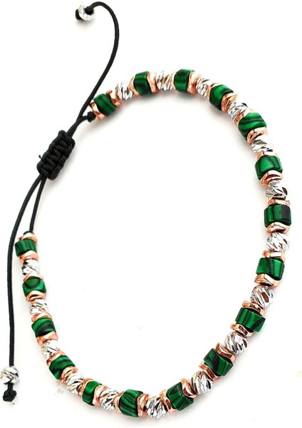 Malakit ve Hematit Taşlı El işi Tasarım doğal taş bileklik