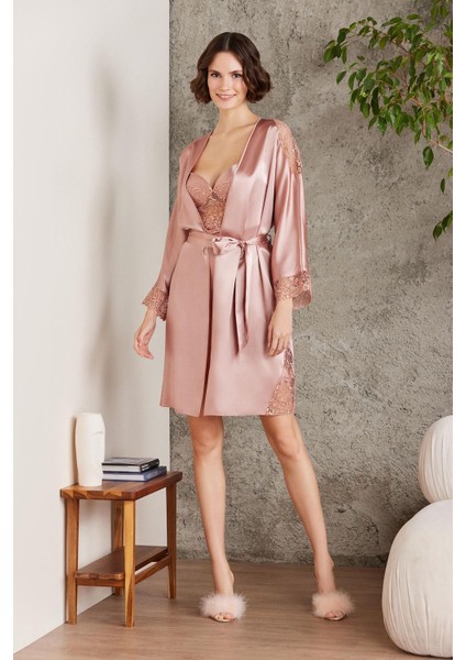 Gecelik Sabahlık Pijama Takım Şort Takım 6'lı Gelin Seti 6000 Brandy fiyatları