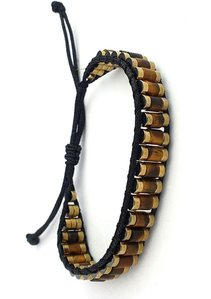 Ağaç Jasper ve Hematit Taşlı El.işi Tasarım Doğal Taş Bileklik