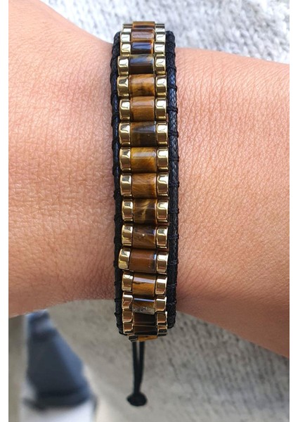 Ağaç Jasper ve Hematit Taşlı El.işi Tasarım Doğal Taş Bileklik fiyatları