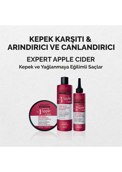 URBAN Care Expert Apple Cider Kepek Karşıtı Tonik + Şampuan 2'li Set