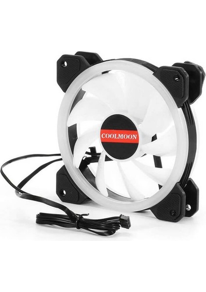 Coolmoon - 12CM Rgb Kasa Fanı 12V 6 Pin Fan - ( Kontrolcü Olmadan Çalışmaz )