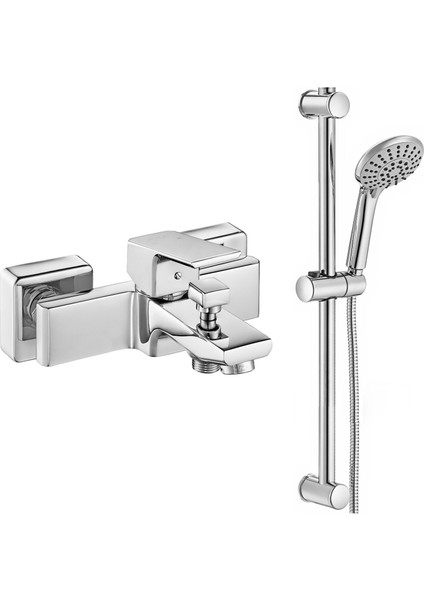 Eca Tiera Banyo Bataryası + Eca Logica Sürgülü Duş Seti Üst Takımı