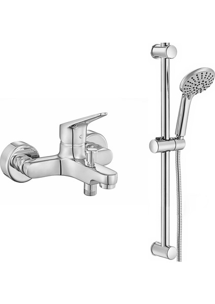 Eca Spylos Banyo Bataryası + Eca Logica Sürgülü Duş Seti Üst Takımı