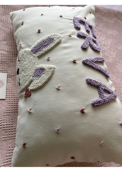 Isimli Bebek Takı Yastığı Dekoratif Yastık Kılıfı Punch Nakışlı Içi Dolgusuz fırsatları