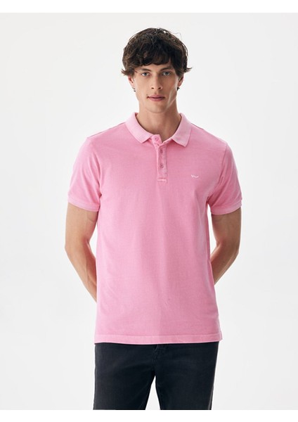Erkek Polo Yaka Basıc Kısa Kol Regular Pembe T-shırt fiyatları