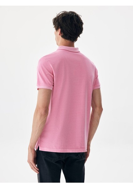 Erkek Polo Yaka Basıc Kısa Kol Regular Pembe T-shırt modelleri